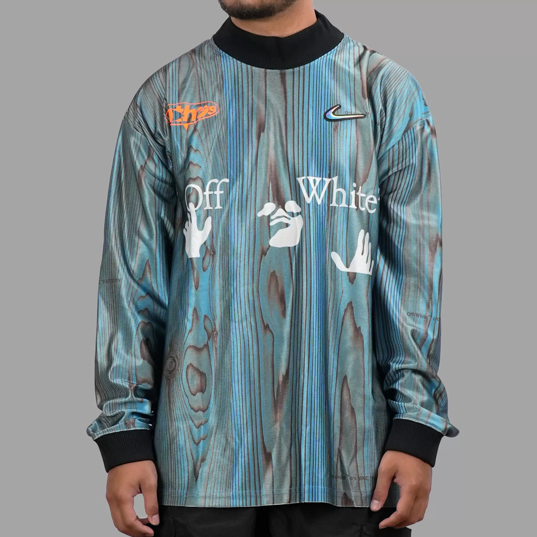OFF-WHITE x Nike 001 Soccer Jersey - Blue