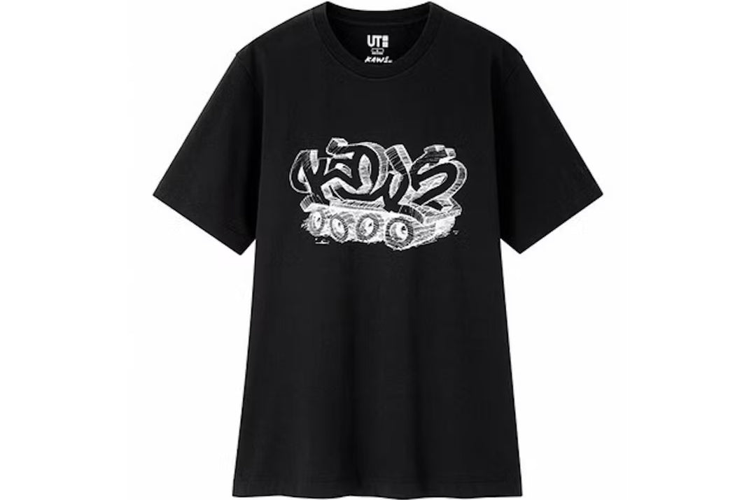 KAWS x Uniqlo Wordmark Tee - Black