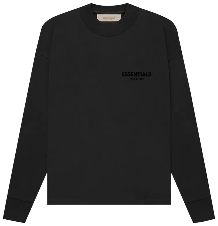 FEAR OF GOD FOG ESSENTIALS L/S T-Shirt - Black / Strech Limo (SS22 / Core 2.0)