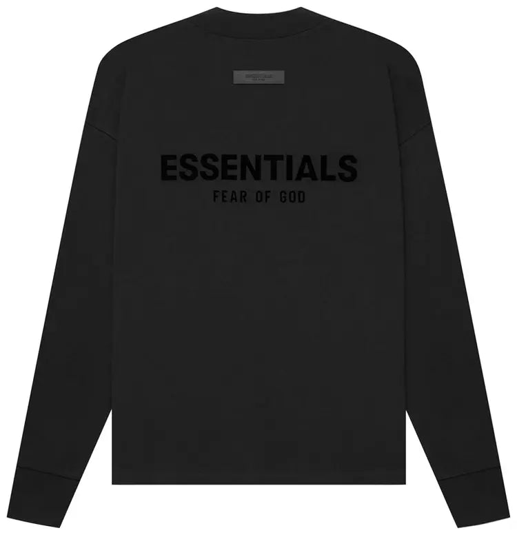 FEAR OF GOD FOG ESSENTIALS L/S T-Shirt - Black / Strech Limo (SS22 / Core 2.0)