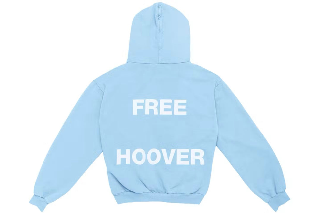 Kanye West & Drake Free Hoover Hoodie - Light Blue